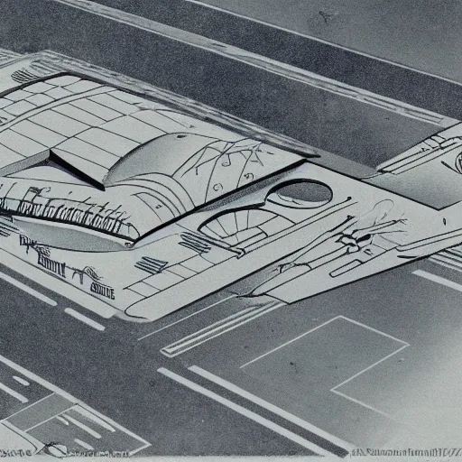 Image similar to Illustration of an Air Base by animator Georges Schwizgebel, 1978