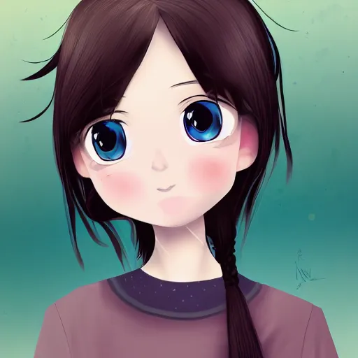 Image similar to portrait of a cute girl holding scissors, anime, digital art,