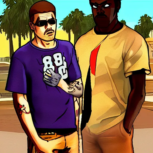 Image similar to Carl Jonson from GTA San Andreas looks like jojo