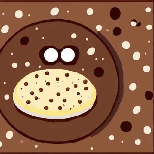 Image similar to drew barrymore inside smore!, bionic scifi, chocolate and graham cracker background