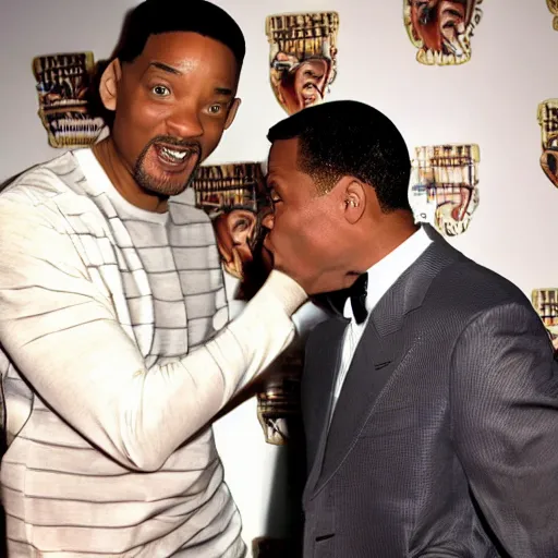 Prompt: will smith punching chris rock