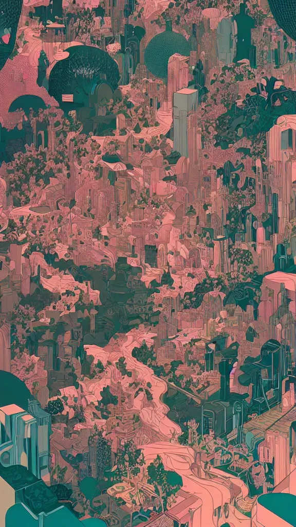 Image similar to Wonderland, Intricate ultradetailed illustration by Tomer Hanuka, by Victo Ngai, by Beeple