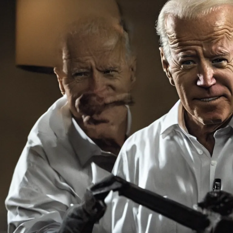 Prompt: Joe Biden as Walter White in Breaking Bad, film still