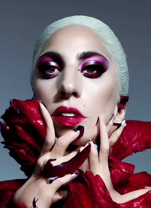 Image similar to lady gaga by nick knight, born this way, born this way album, red weapon 8 k s 3 5, cooke anamorphic / i lenses, highly detailed, cinematic lighting