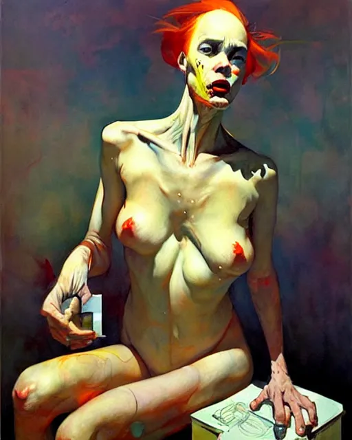 Image similar to centrally planned economies are upended by out of control population. their escape valve is eugenics. in he style of adrian ghenie, esao andrews, ( ( ( jenny saville ) ) ), edward hopper, surrealism, dark art by james jean