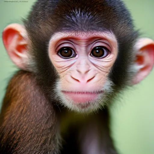 Prompt: cute baby monkey photo, KODAK Portra 160 Professional