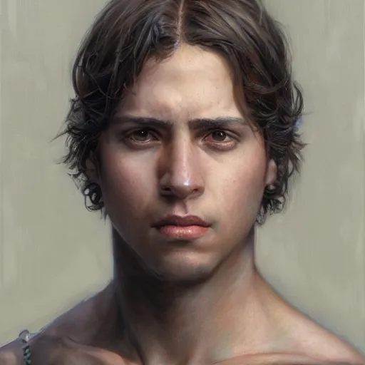 Image similar to the latin boy as a realistic heroic character, portrait art by donato giancola and greg rutkowski, realistic face, digital art, trending on artstation, 4 k resolution