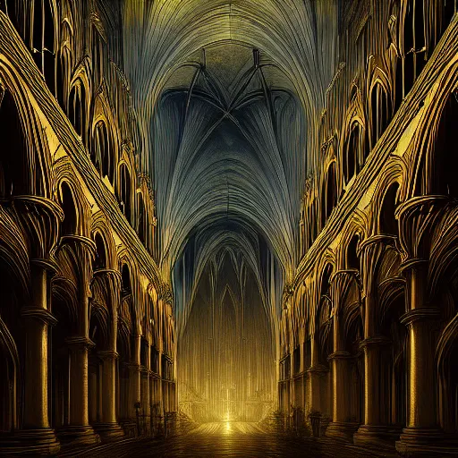 Image similar to Photorealistic Ghostly Dark Hunted Cathedral in the style of Michael Whelan and Gustave Dore. Hyperdetailed photorealism, 108 megapixels, amazing depth, glowing rich colors, powerful imagery, psychedelic Overtones, 3D finalrender, 3d shading, cinematic lighting, artstation concept art