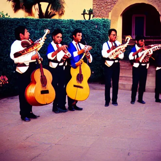 Image similar to mariachi band, tlaquepaque, kodak ektachrome,