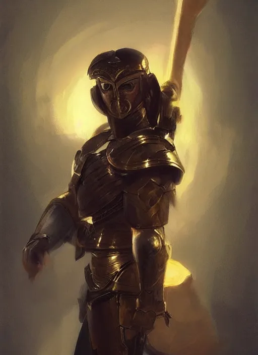 Prompt: portrait of an ancient greek character in armor with glowing eyes, by ilya kuvshinov, by thomas lawrence, by bayard wu, trending on artstation, masterpiece