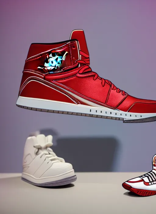 Image similar to hyperrealistic and heavy detailed product photo jordan shoe of family guy, in front of white back drop, whole shoe is in picture, leica sl 2 5 0 mm, vivid color, high quality, high textured, real life