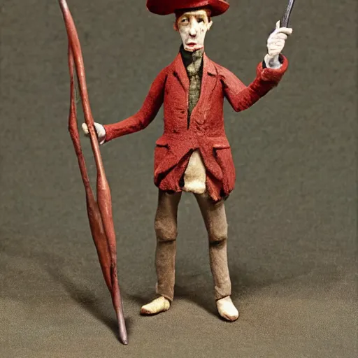 Image similar to Claymation figure of a colonial british hunter