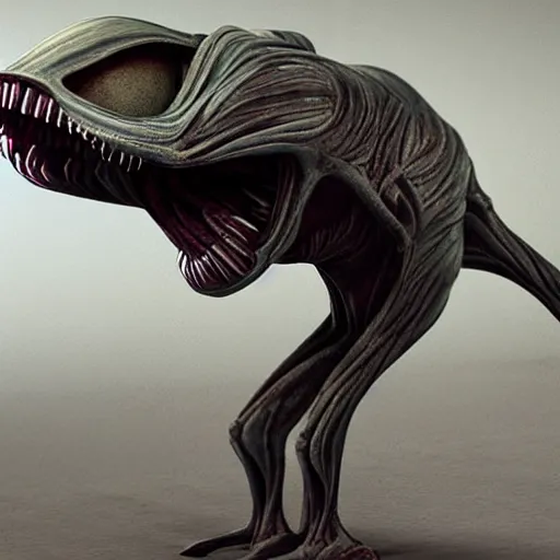 Prompt: a horrifying alien looking creature,