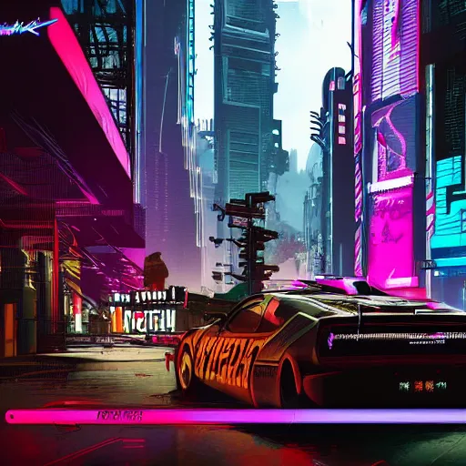 Image similar to cyberpunk 2 0 7 7 night city, drawn i'm the style of ghost in the shell,