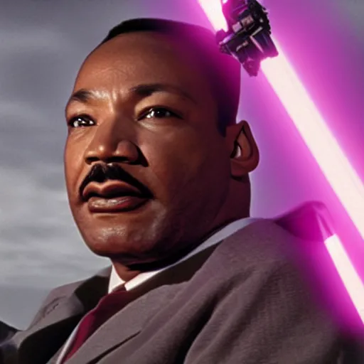 Image similar to martin luther king as mace windu in star wars, 8k resolution, full HD, cinematic lighting, award winning, anatomically correct