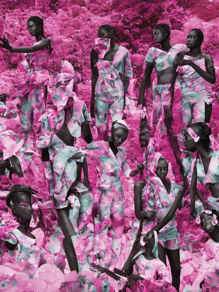 Image similar to fragrance advertising campaign by richard mosse