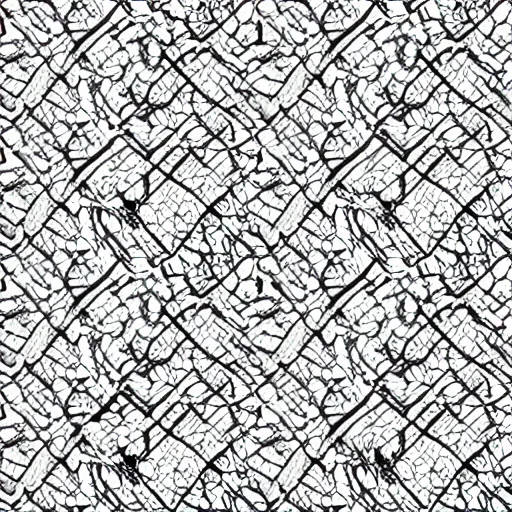 Image similar to pen and ink, line hatch, diagonal hatch, voronoi shapes, high contrast