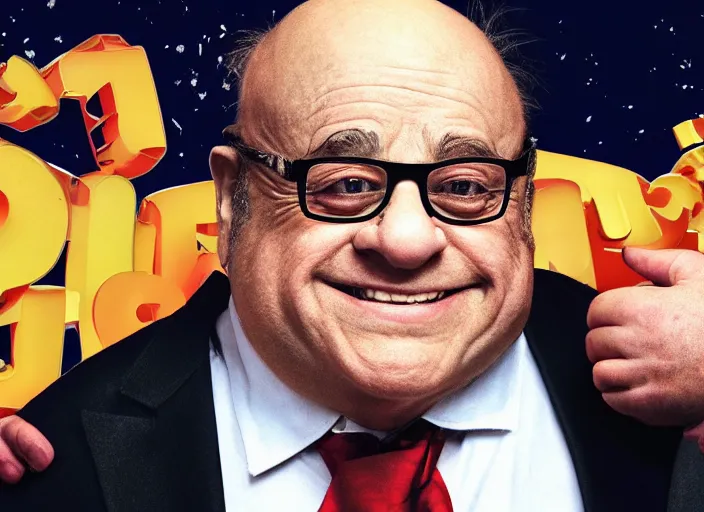 Image similar to photo of humpty dumpy with the face of danny devito