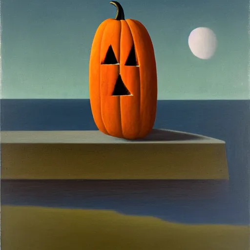 Prompt: a portrait of a 🎃 in a scenic environment by gertrude abercrombie