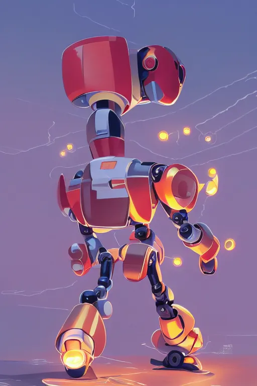 Image similar to metabots medabots medarotto medarot robot minimalist comics, behance hd by jesper ejsing, by rhads, makoto shinkai and lois van baarle, ilya kuvshinov, rossdraws global illumination ray tracing hdr radiating a glowing aura