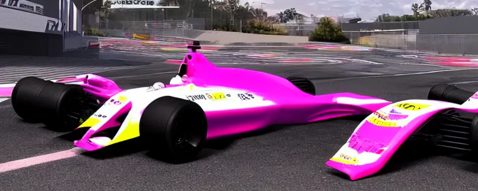 Image similar to synthwave formula one car