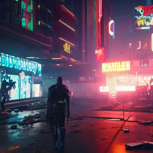 Image similar to tragedy in Cyberpunk 2077. CP2077. 3840 x 2160