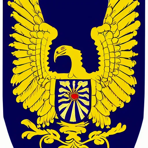 Prompt: serbian two-headed eagle symmetrical symbol, in style of fantastic heraldry, in style of Midjourney, highly detailed and intricate, golden ratio, stylized, elegant, ornate, majestic, elite