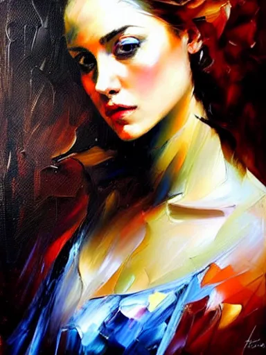 Image similar to neo - baroque portrait of a woman painted by henry asencio, leonid afremov, casey baugh, sandra chevrier, peter coulson