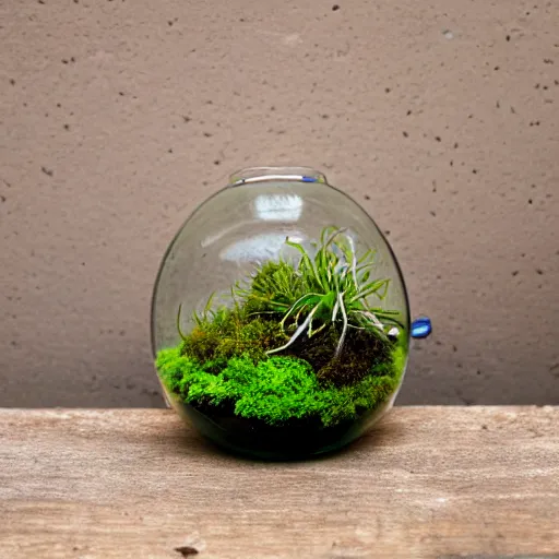 Prompt: moss terrarium