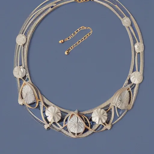 Prompt: necklace jewelry made by rene lalique