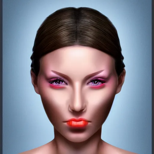 Prompt: beautiful artificial woman face depicted from the distillation of computer code. Digital Art. Trending on ArtStation