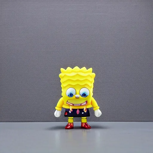 Image similar to spongebob, an anime nendoroid of spongebob, figurine, detailed product photo