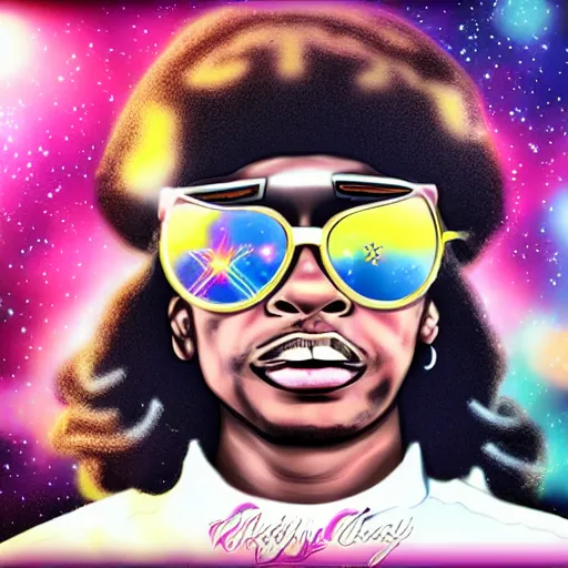 Image similar to eazy-e meets sailor moon hyper realistic digital art