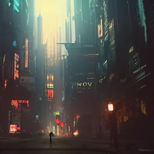 Image similar to a victorian cyberpunk city ,Cinematic Lighting ,4k,