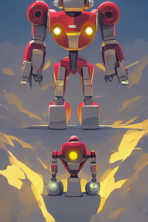 Image similar to metabots medabots medarotto medarot robot minimalist comics, behance hd by jesper ejsing, by rhads, makoto shinkai and lois van baarle, ilya kuvshinov, rossdraws global illumination ray tracing hdr radiating a glowing aura