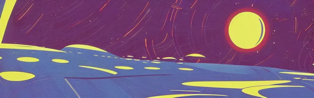 Image similar to 7 0 s sci - fi space station interior, retrofuturism, gouache, trees, animated film, stylised, illustration, by eyvind earle, scott wills, genndy tartakovski