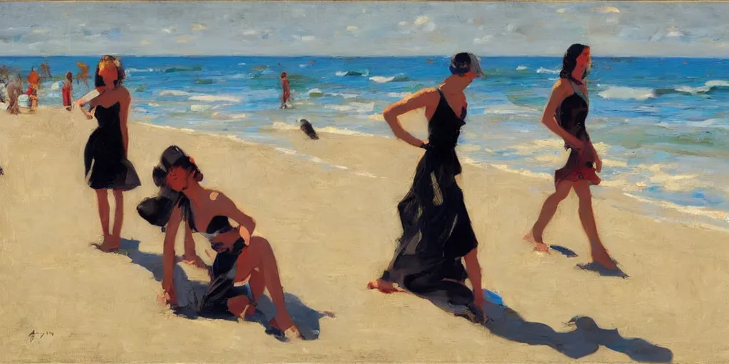 Image similar to on the beach ben aronson 1950