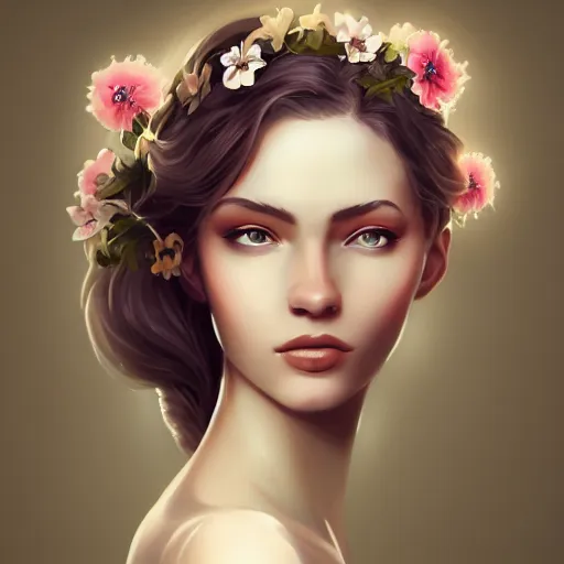 character concept portrait of a beautiful woman with | Stable Diffusion ...