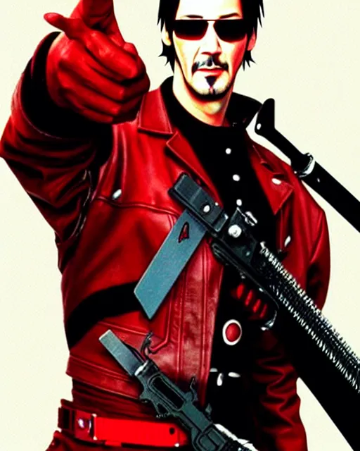 Prompt: keanu reeves as vash the stampede