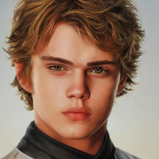 Image similar to anakin skywalker highly detailed oil painting portrait