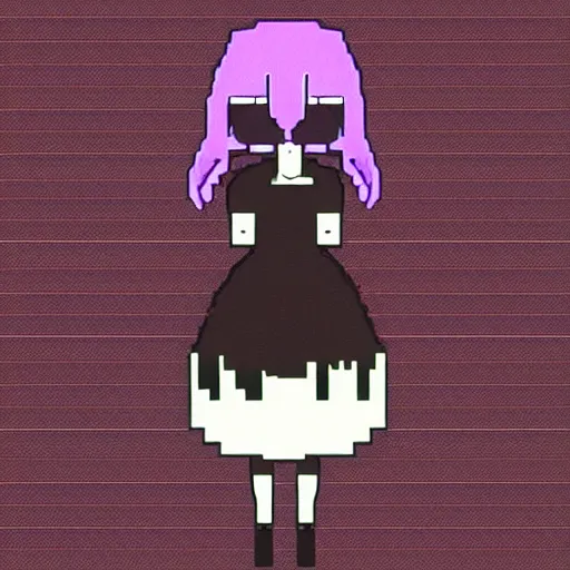 Prompt: omori digital art game character