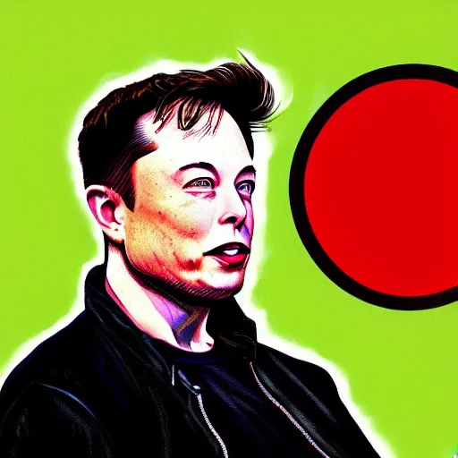 Image similar to Elon musk drawn by Todd macfarlane full color