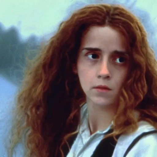 Image similar to film still of Hermione Granger.