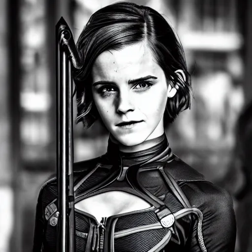 Image similar to Emma Watson as Catwoman, XF IQ4, f/1.4, ISO 200, 1/160s, Adobe Lightroom, DxO Photolab, polarizing filter, Sense of Depth, AI enhanced, denoised, sharpened, HDR