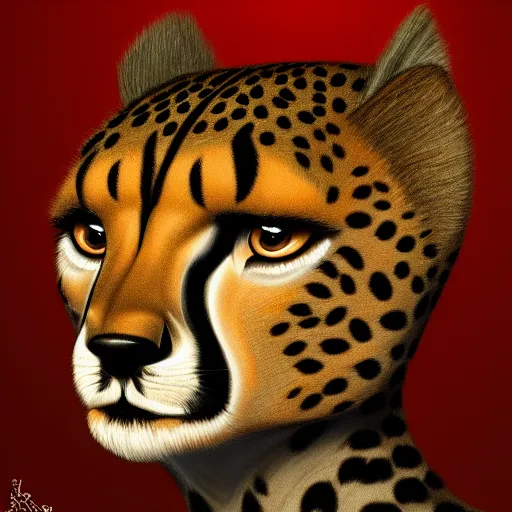 Prompt: a detailed digital art of a desperate cheetah steve buscemi hybrid, in search for their next meal, magical realism, artstation, ornate, maximalist, cinematic, profound, neuromuscular, beautiful, deep focus, post processing, compositing, studio lighting