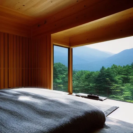 Prompt: “extravagant luxury mountain home, in Karuizawa, by Tadao Ando, modern rustic”