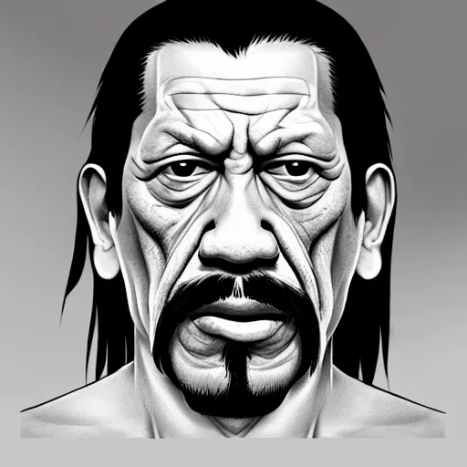 Prompt: portrait of danny trejo machete, artstation, cartoon, elegant, highly detailed, digital painting, masterpiece art by ghibli!, makoto shinkai!, bluth!, fujita goro!, giraud!, ghailan!, akihiko yoshida!, fadeev! 8 k