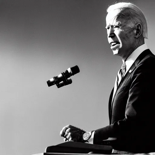 Prompt: joe biden in bed with chicken pox giving a speech,