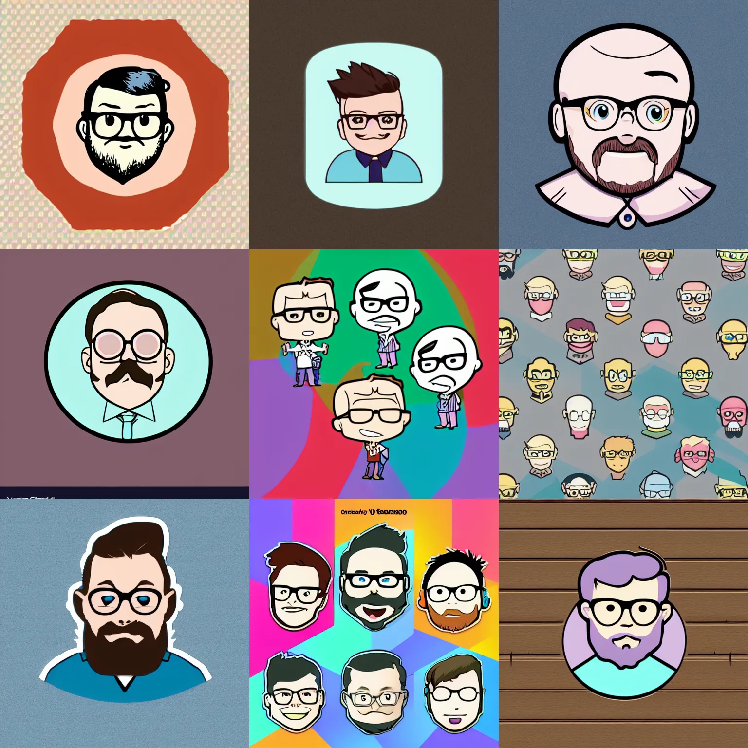 Prompt: cartoon chibi travis mcelroy symmetrical coherent vector logo minimalist pastel vector graphic sticker no text