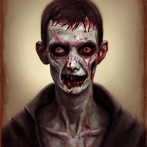 Prompt: head portrait of a slim and young stephen morrissey as a zombie acting coy, 7 days to die zombie, fine art, award winning, intricate, elegant, sharp focus, cinematic lighting, rimlight, digital painting, 8 k concept art, art by z. w. gu, art by brom, art by michael hussar, 8 k